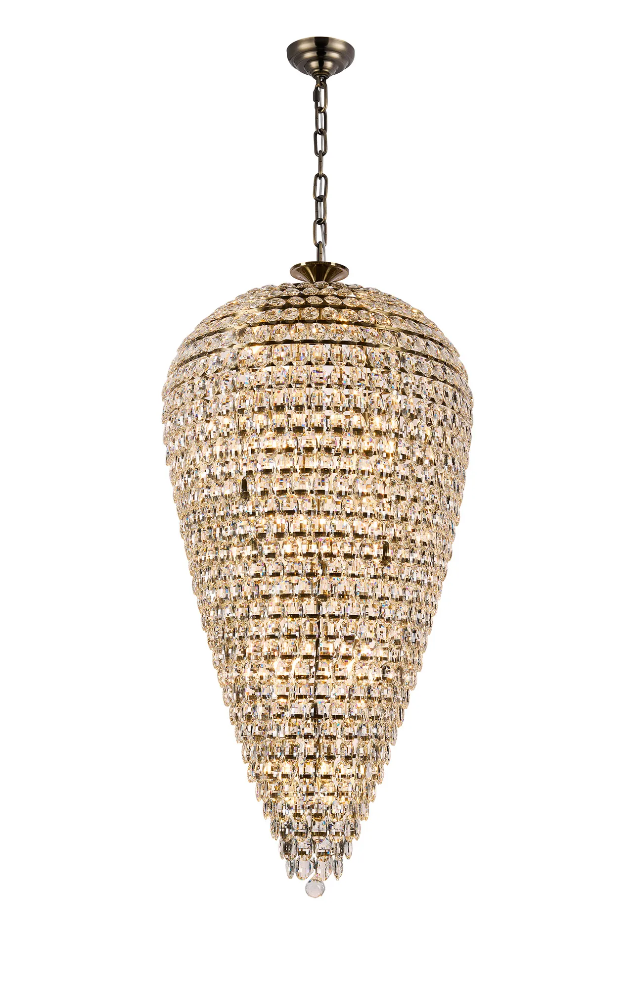 Coniston Antique Brass Crystal Ceiling Lights Diyas Statement Crystal Fittings